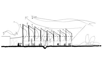 Progettazione di un edificio tenendo conto della direzione prevalente del vento e della posizione del sole 