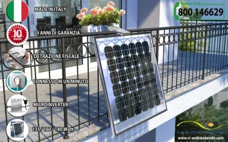 Mini pannello fotovoltaico, elemento di design, utile porta fiori 1