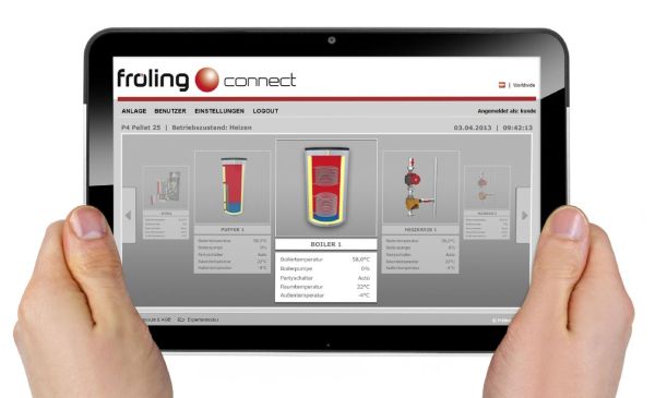 Controllo on line froeling-connect.com