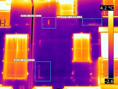 Esempio di immagine termografica di non corretta posa