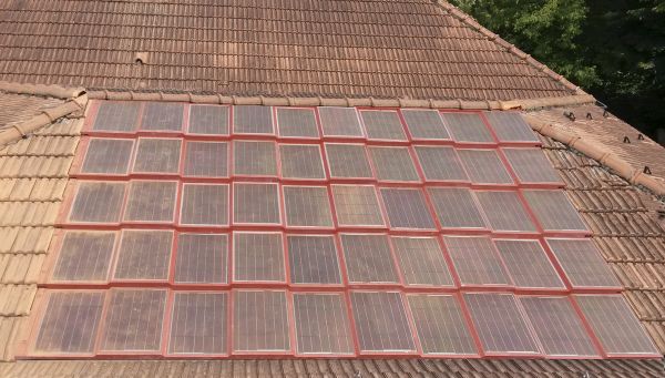Tetto fotovoltaico integrato rosso tegola 1