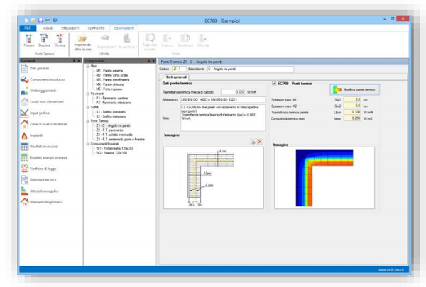 : Software per la valutazione della trasmittanza termica lineica dei ponti termiciEdilclima EC