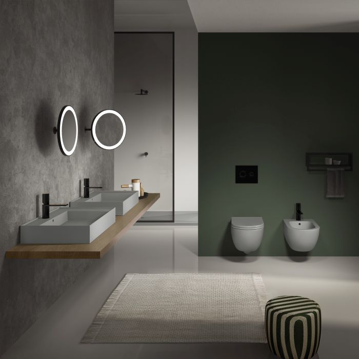 Ceramica Cielo, collezione Enjoy di Karim Rashid per i bagni del Green Pea di Torino