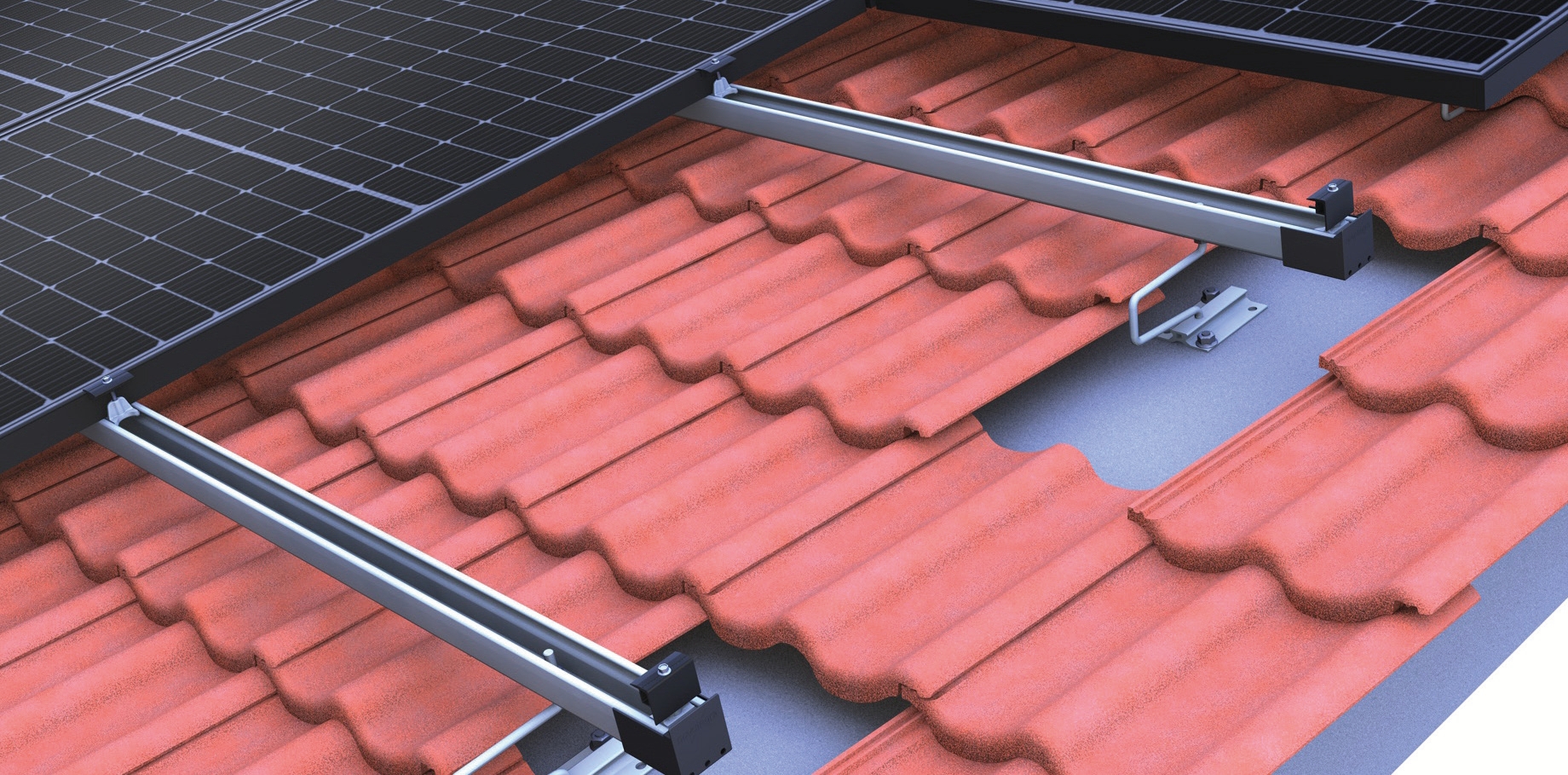 Copertura in tegole con sottostruttura in calcestruzzo