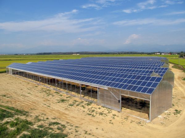 Serra fotovoltaica a Buronzo, realizzata con Inverter SMA