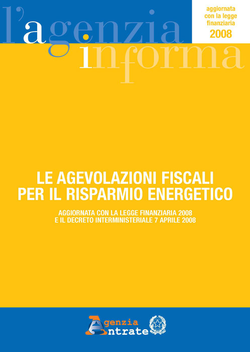 Disponibile la guida “Le agevolazioni fiscali per il risparmio energetico”