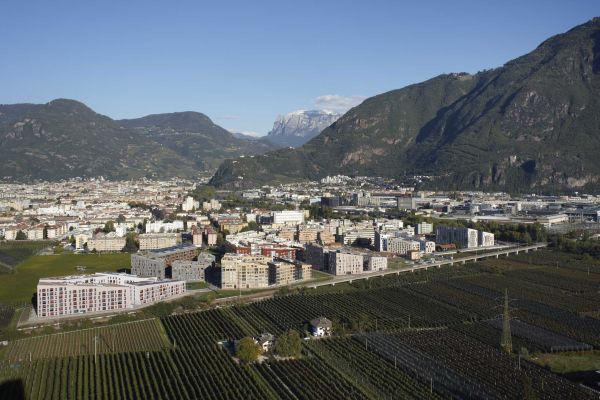 Vista del quartiere Casanova a Bolzano