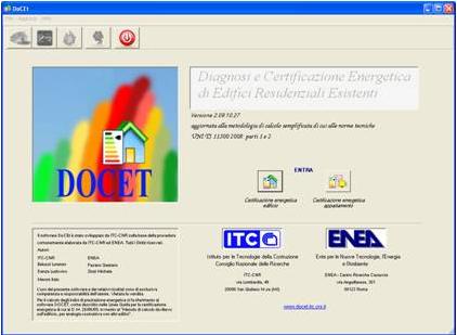 Nuova versione del software Docet per  la certificazione energetica