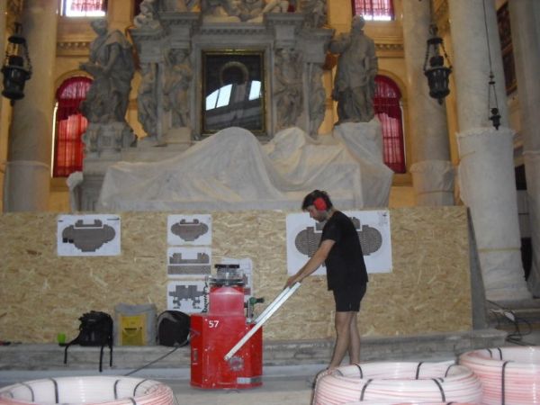 Riscaldamento radiante invisibile e silenzioso per la Basilica della Salute a Venezia