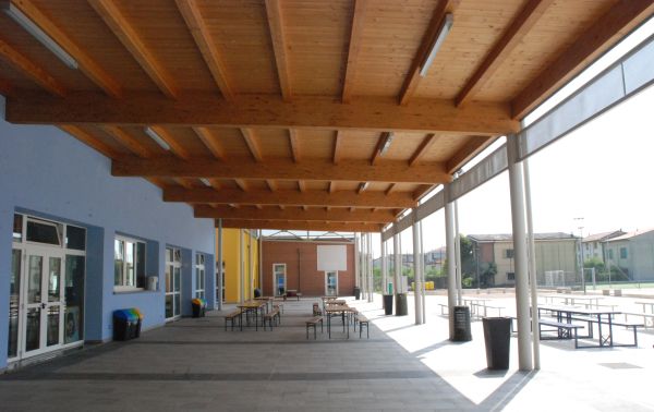 Veranda sul cortile interno dell'oratorio di Offanengo 