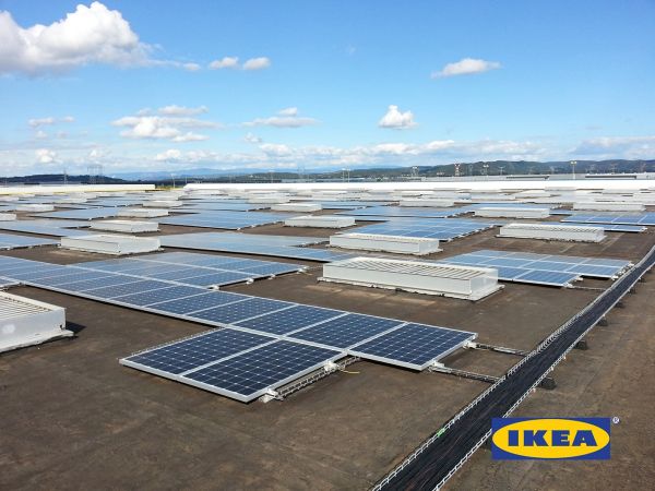 impianto fotovoltaico all'Ikea di Lione