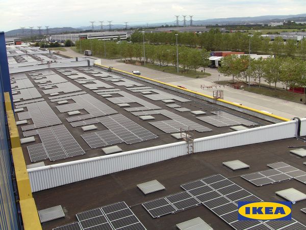 impianto fotovoltaico all'Ikea di Lione