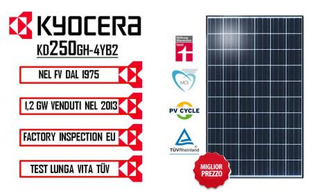 Moduli fotovoltaici Kyocera Solar distribuiti da AS Solar