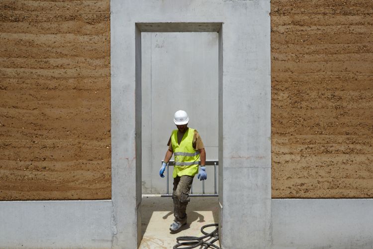 Immagini di cantiere della scuola Miriam Makeba di Nanterre