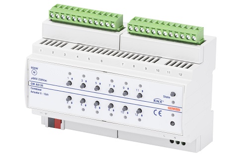 KNX: Attuatore combinato  6-12 canali