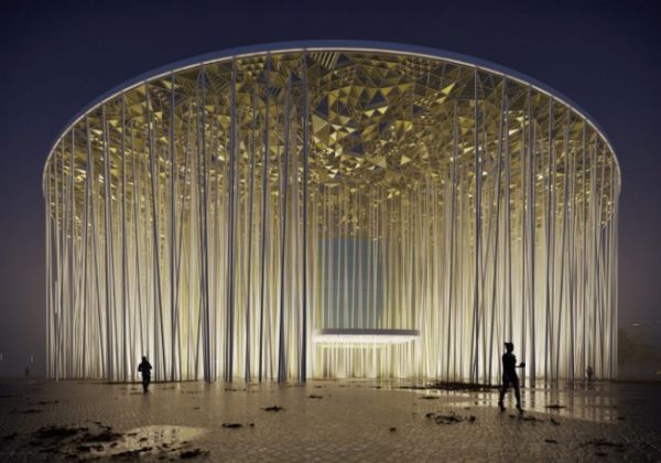 Wuxi Show Theatre, il teatro che sembra una foresta di bambù