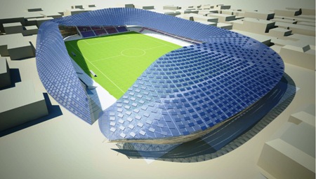 Copertura fotovoltaica per lo stadio a Casarano