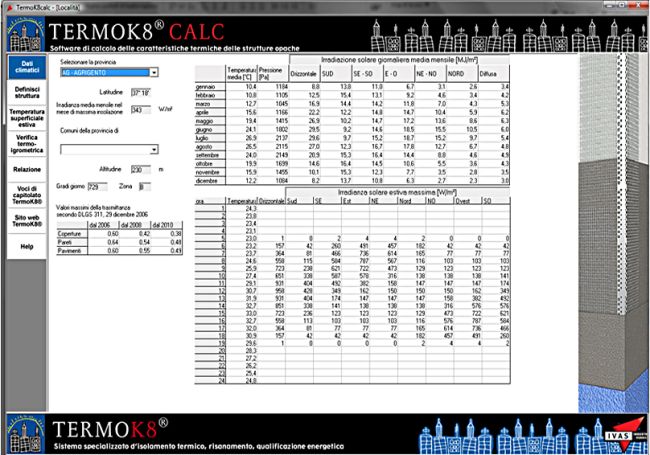 Software di calcolo termico “TermoK8® CALC”