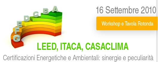 LEED, ITACA E CASACLIMA: certificazioni energetiche e ambientali