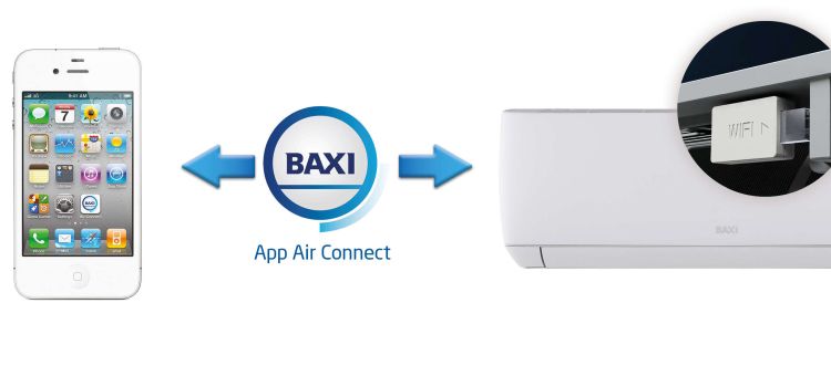 Il climatizzatore Baxi Astra è dotato di App Air Connect e modulo WI-FI