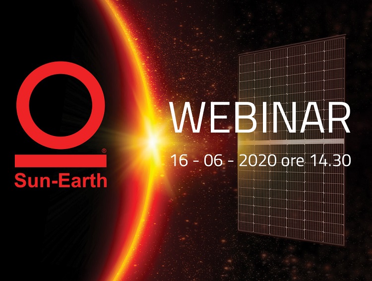 Sun Earth per il fotovoltaico con un webinar dedicato