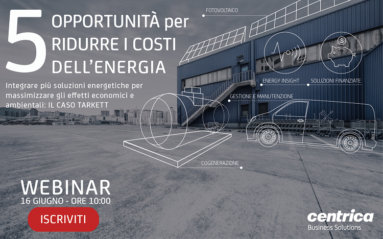 Come ridurre i costi dell’energia? Lo spiega un webinar dedicato