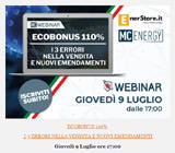 Webinar: Ecobonus 110%. 3 ERRORI nella Vendita e nuovi Emendamenti 2