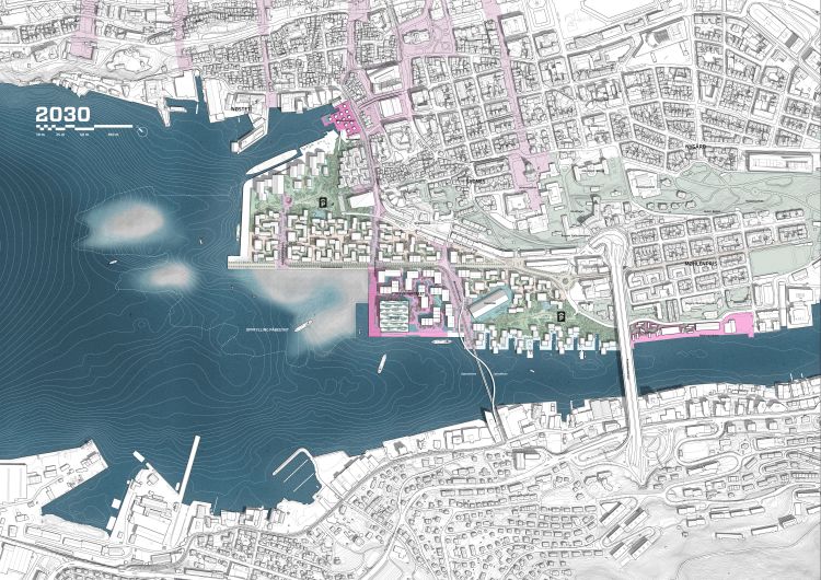 Progetto per la riqualificazione dei docks di Bergen in Norvegia