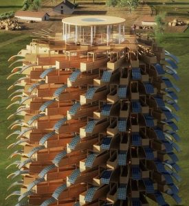 Solar tree: la torre di osservazione sostenibile fatta di foglie solari