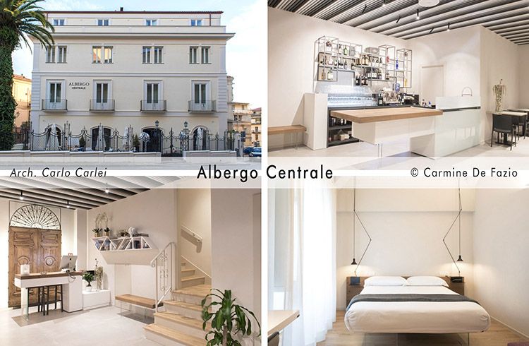 albergo centrale Lamezia Terme, progetto vincitore casaclima award 2020 