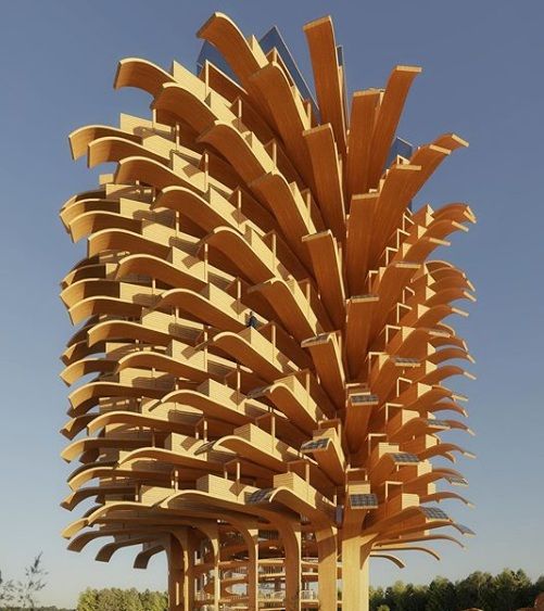 Solar tree: la torre di osservazione sostenibile fatta di foglie solari