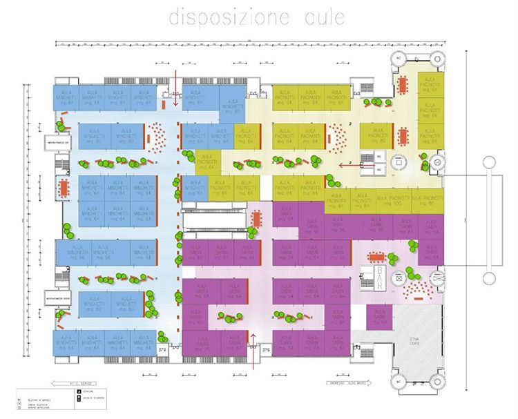 Mappa della scuola in fiera a Bologna, progetto di Mario Cucinella