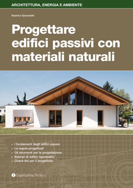 Copertina del libro di Beatrice Spirandelli “Progettare edifici passivi con materiali naturali"