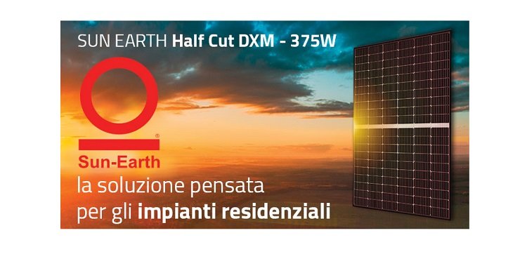 Moduli Sun Earth Half-Cut: la soluzione pensata per gli impianti residenziali