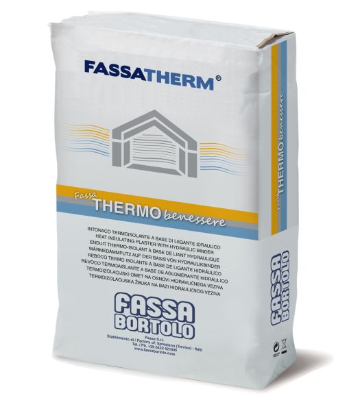 Fassa Thermobenessere è l’intonaco termoisolante a bassa conducibilità termica 