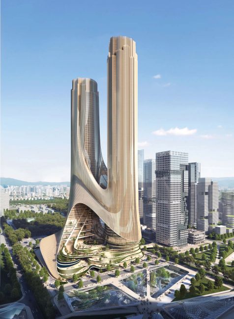 Render della Torre C del Shenzhen Bay Super Headquarters