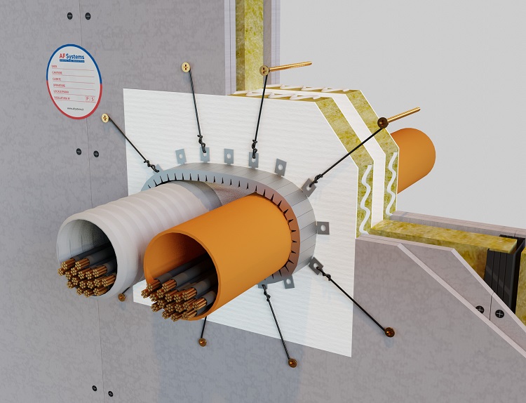 Collare antifuoco per attraversamenti di impianti AF Multicollar