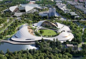 Jiaxing Civic Center: tre strutture sotto un unico tetto