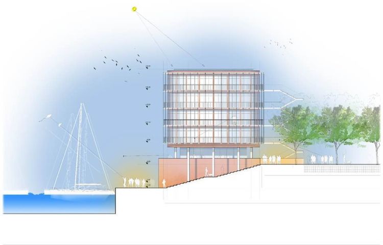 Render degli edifici nel progetto del del Waterfront di Levante di Genova 