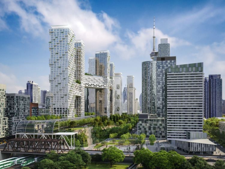 ORCA Toronto: nove torri a uso misto collegate con ponti sospesi