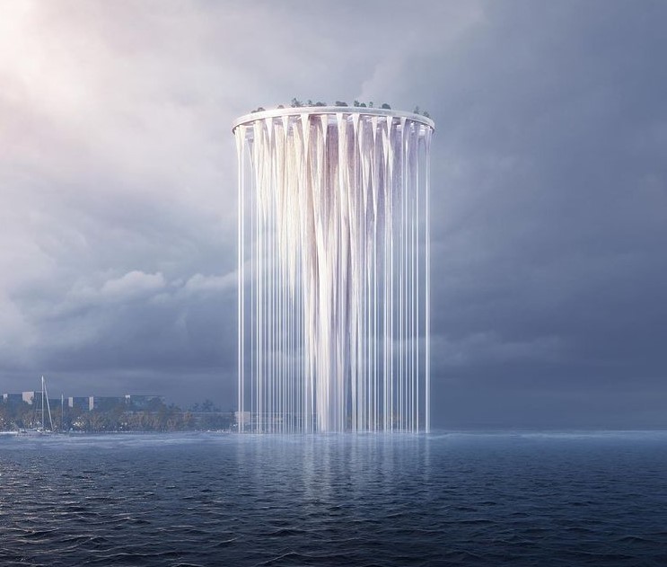 La torre eterea di Fujimoto galleggerà sulla baia di Shenzhen