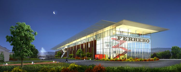 Render del Ferrero Technical Center di Alba