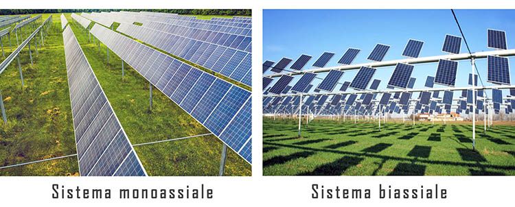 Sistema agrivoltaico monoassiale o biassiale