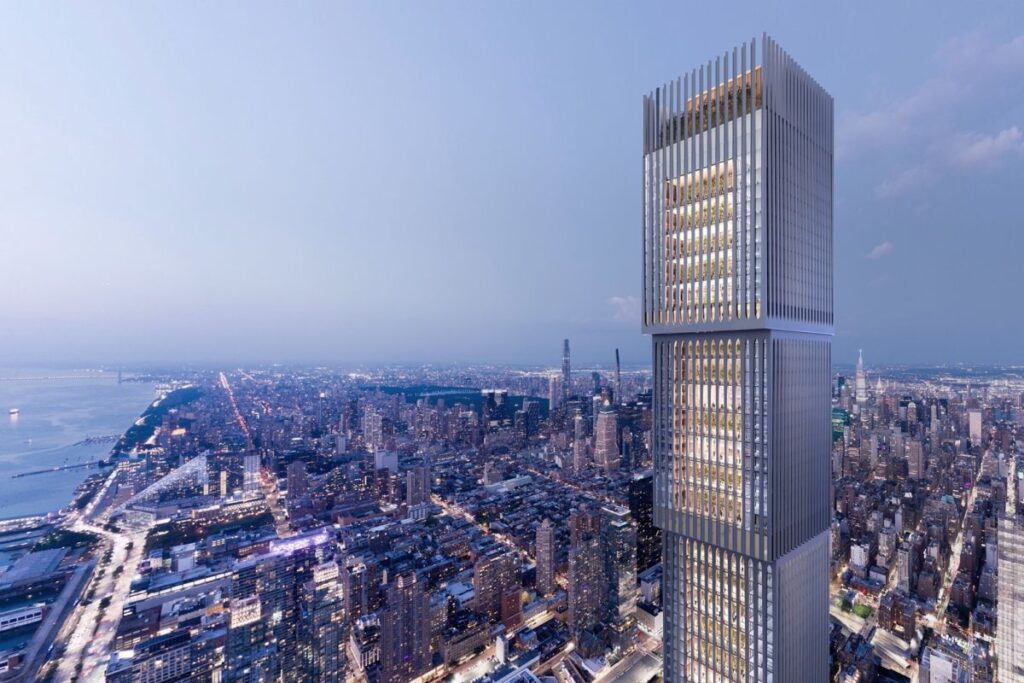 Dettaglio del grattacielo a New York Affirmation Tower