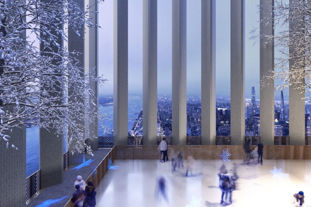 La terrazza panoramica del grattacielo Affirmation Tower a New York