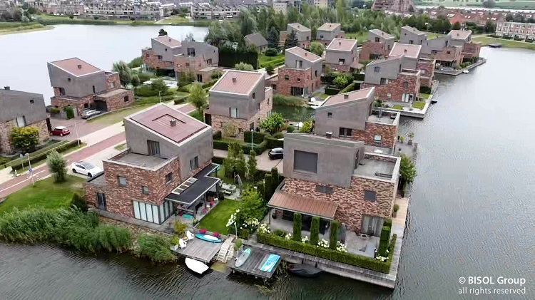 Un quartiere residenziale di classe nei Paesi Bassi