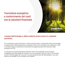 Soluzioni energetiche finanziate per ridurre i costi e le emissioni