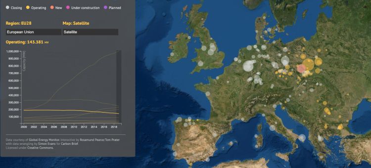 Le centrali a carbone in Europa