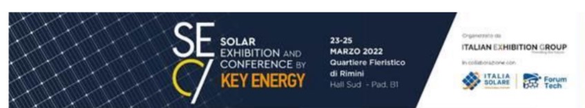Fotovoltaico: dal 23 al 25 marzo Solar Exhibition and Conference by Key Energy a Rimini