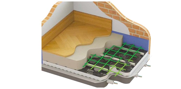 JODO FLOOR: sistema radiante a pavimento con pannello bugnato